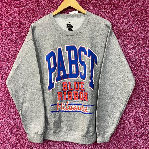 Pabst Blue Ribbon Milwauke Crewneck Sweatshirt Medium - Picture 1 of 4